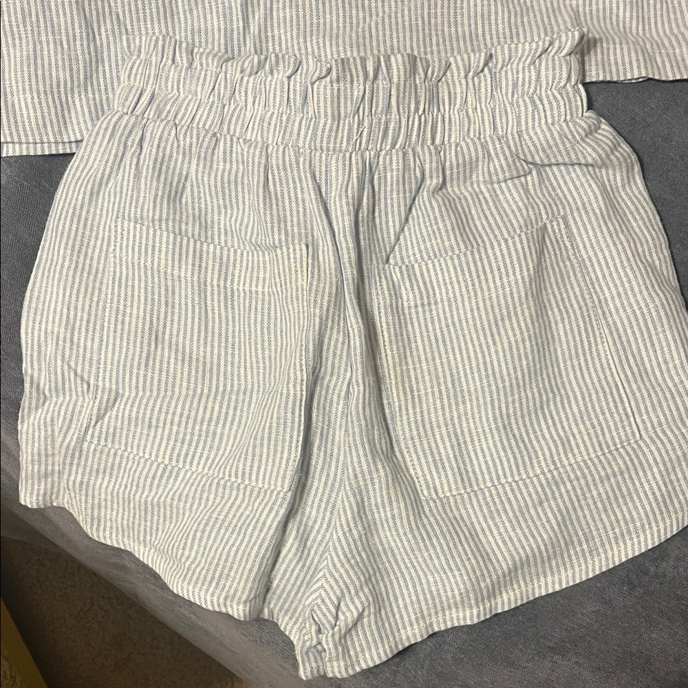 Copper Key Striped Ruffle Top and Shorts Set - Picture 2 of 2